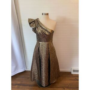 Antonio Melani Bridgett Jacquard One Shoulder Asymmetrical A-Line Dress NWT